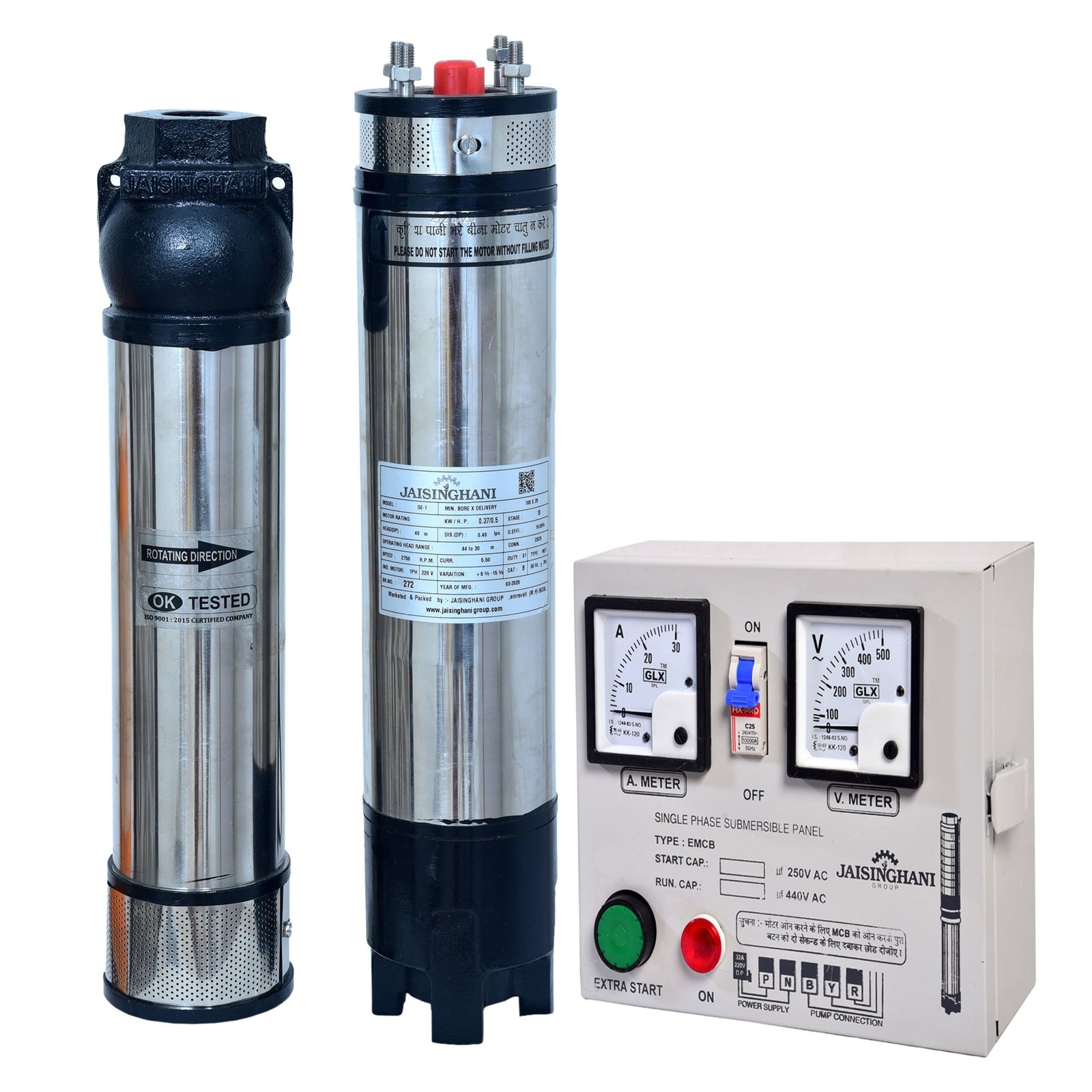 0.5hp submersible water pump with control panel